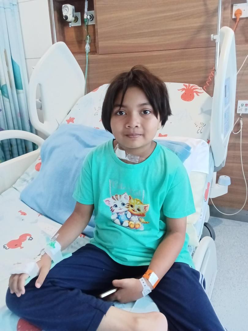 A young patient following treatment.